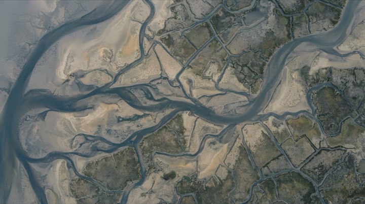 Clay Court — aerial imagery, graded warm