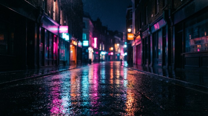 Neon Dojo — neon-city imagery, graded none