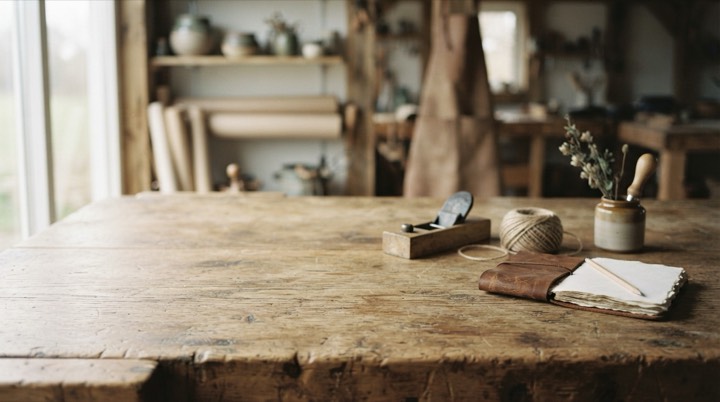 Copper Kettle — wood imagery, graded warm